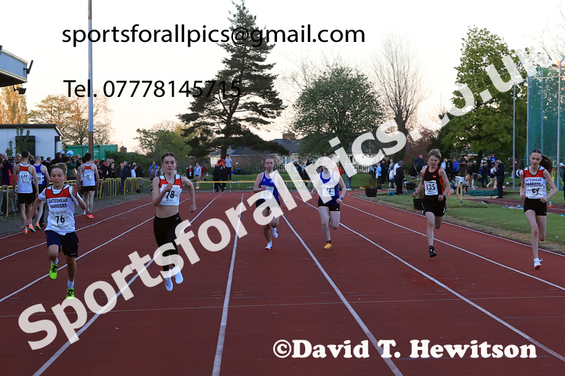 The 150 metres, 2026 NEGP 1, Monkton Stadium. Photo: David T. Hewitson/Sports for All Pics
